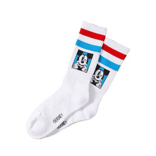 Disney Mickey Mouse Licensed Crew Socks By Crazy Boxer - One Size Fits Most - New