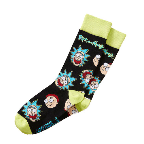 Rick And Morty Licensed Crew Socks By SWAG - One Size Fits Most - New