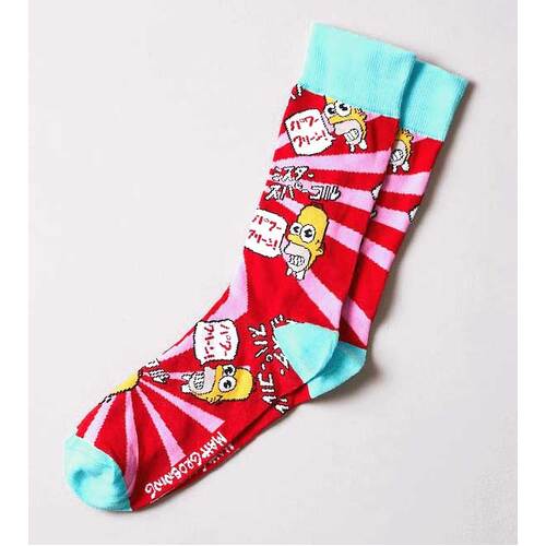 The Simpsons Mr. Sparkle Licensed Crew Socks By SWAG - One Size Fits Most - New