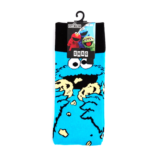 Sesame Street Cookie Monster Crew Socks By Swag - New