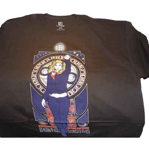 TeeFury Doctor Who Rose Tyler 'Bad Wolf' T Shirt Mens Size XXL NEW