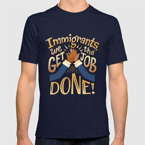 TeeFury "Immigrants We Get The Job Done" (Hamilton Musical) T Shirt Mens Size XXL NEW
