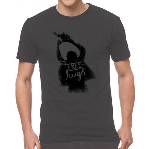 TeeFury "Texas Chainsaw Free Hugs" (Charcoal) T Shirt Mens Size XXL NEW