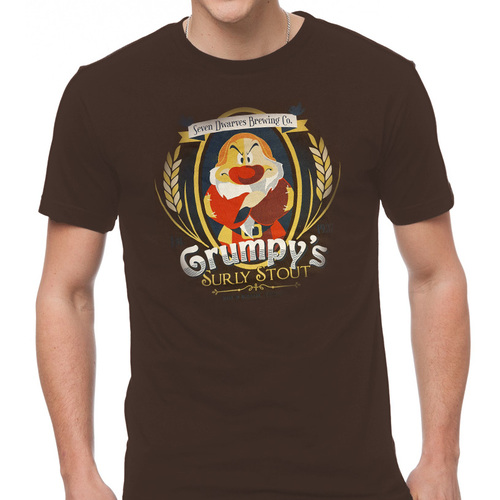 TeeFury "Grumpy's Surly Stout" (Snow White And The Seven Dwarfs) T Shirt Mens Size Large NEW
