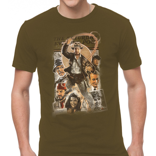 TeeFury "Saturday Evening Post" (Indiana Jones) T Shirt Mens Size XL NEW