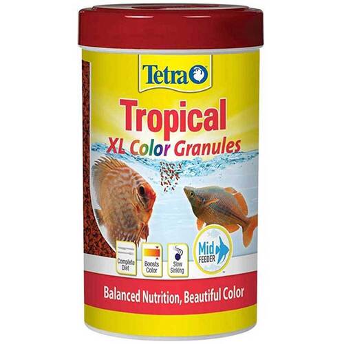 Tetra Tropical XL Color Granules Fish Food with Natural Colour Enhancer - 300 g