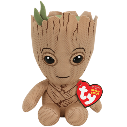 TY Beanie Babies Marvel Groot 8" Beanie Baby - New, With Tags