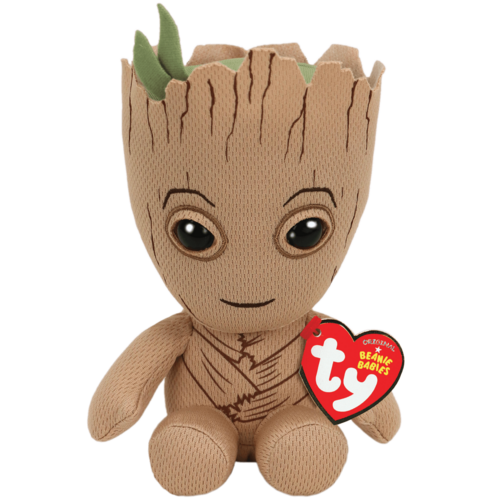 TY Beanie Babies Marvel 8" Groot Beanie Baby - New, With Tags