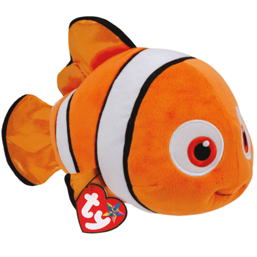 TY Beanie Buddy Sparkle Disney 13” Nemo Beanie Baby - New, With Tags