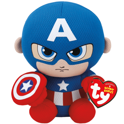 TY Beanie Babies Marvel Captain America 8" Beanie Baby - New, With Tags