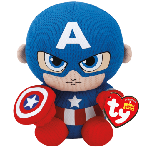 TY Beanie Babies Marvel 8" Captain America Beanie Baby - New, With Tags