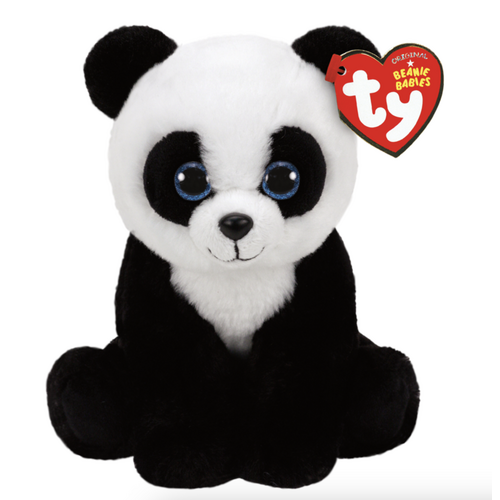 TY Beanie Babies Bamboo Black And White Panda 6" Beanie Baby - New, With Tags
