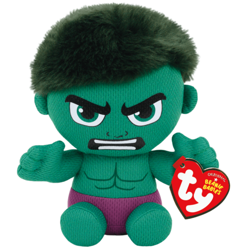 TY Beanie Babies Marvel 8" The Hulk Beanie Baby - New, With Tags