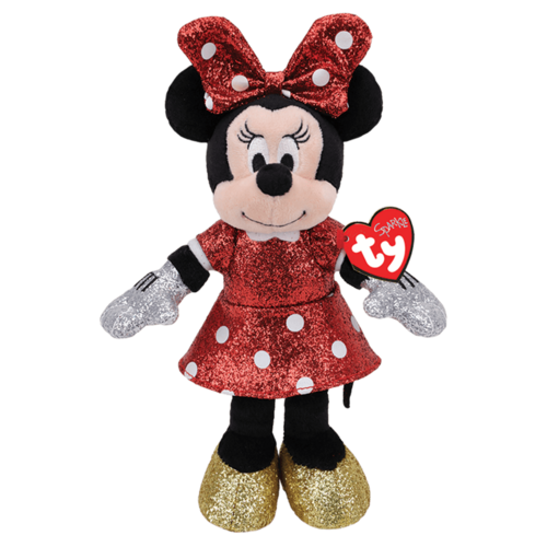 TY Sparkle Disney 8” Minnie Mouse Beanie Baby - New, With Tags