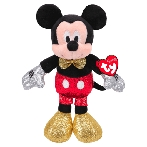 TY Sparkle Disney 8” Mickey Mouse Beanie Baby - New, With Tags
