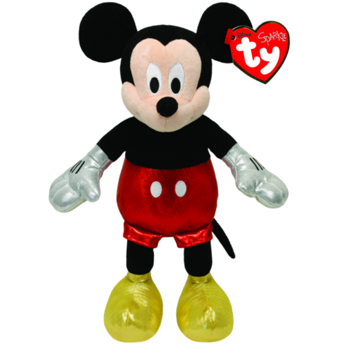 TY Sparkle Disney Mickey Mouse Beanie Baby - New, With Tags