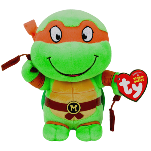 TY Beanie Babies Teenage Mutant Ninja Turtles Michelangelo Beanie Baby - New, With Tags