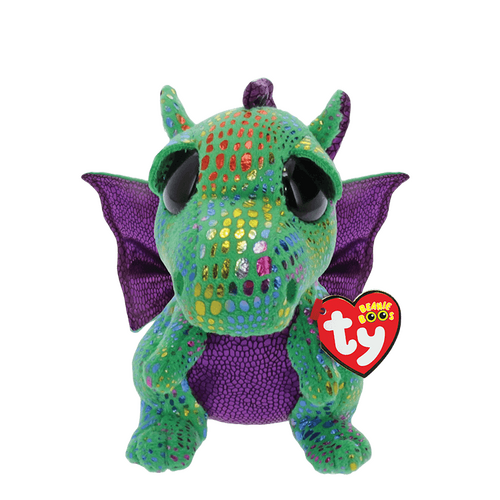 TY Beanie Boos Cinder Green Dragon Beanie Baby - New, With Tags