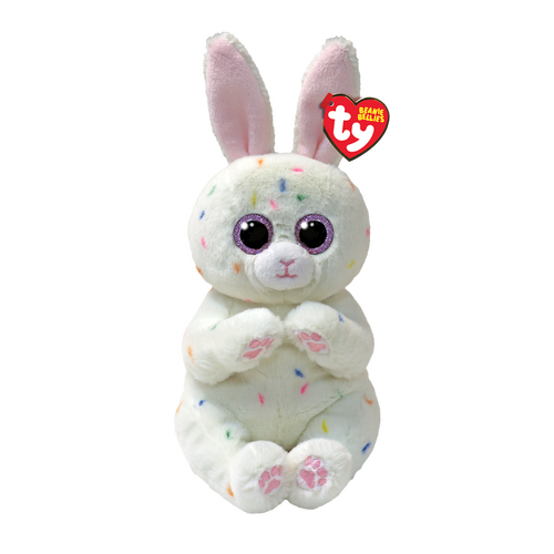 TY Beanie Bellies Meringue White Bunny 8” Beanie Baby - New, With Tags