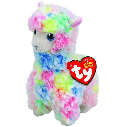 TY Beanie Babies Lola Multicoloured Llama 8" Beanie Baby - New, With Tags