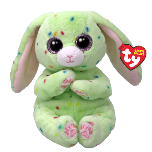 TY Beanie Bellies Fern Green Bunny 8” Beanie Baby - New, With Tags