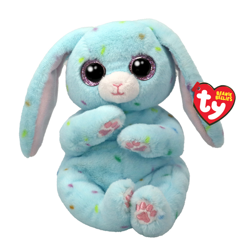TY Beanie Bellies Skippy Blue Bunny 8” Beanie Baby - New, With Tags