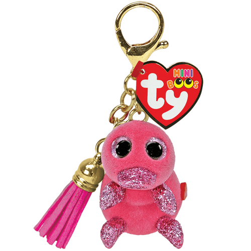 TY Mini Boos Wilma Pink Platypus Clip/Keychain - New, With Tags