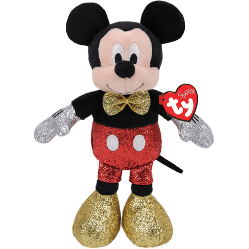 TY Sparkle Disney Mickey Mouse 13" Beanie Baby - New, With Tags