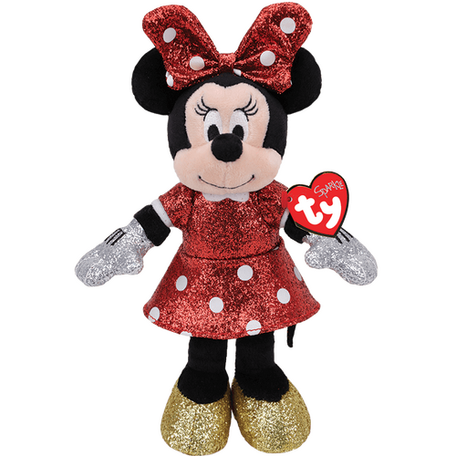 TY Sparkle Disney Minnie Mouse 13" Beanie Baby - New, With Tags