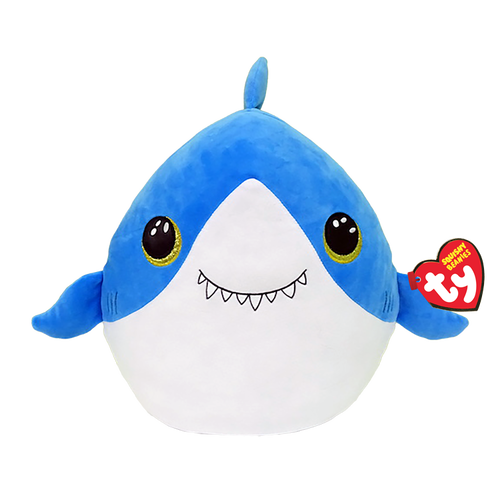 TY Squishy Beanies Finsley The Shark 10” Beanie Baby - New, With Tags
