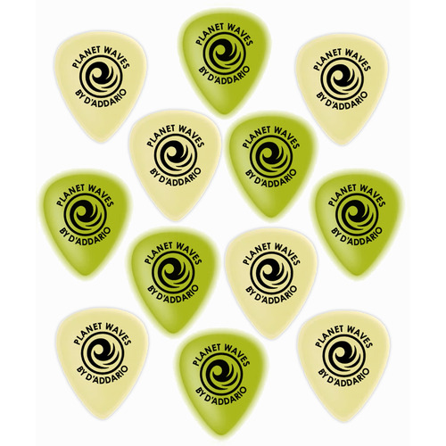 12 x Planet Waves Celluglo Glow Picks - Light Gauge