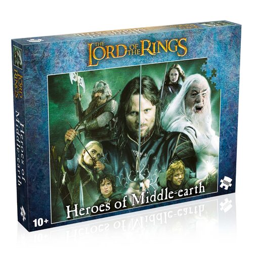 Heroes Of Middle Earth - Lord Of The Rings Jigsaw Puzzle By Winning Moves - 1000 Pcs - New, Sealed