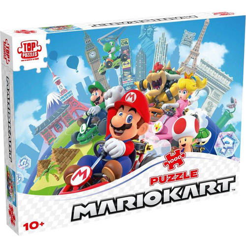 Winning Moves Mario Kart Around The World 1000 Piece Jigsaw Puzzle - New, Sealed