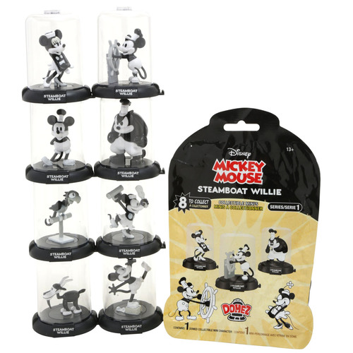 Domez Disney Mickey Mouse Steamboat Willie Collectible Mini Character - New, In Unopened Package