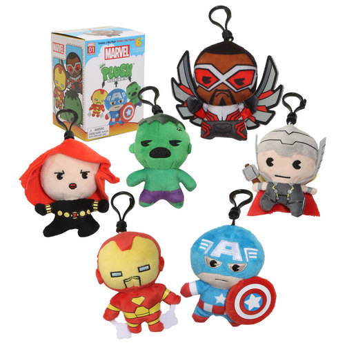Marvel Plush Clip-Ons Mini Plush Blind Box - 1 of 6 Characters - New Unopened In Package