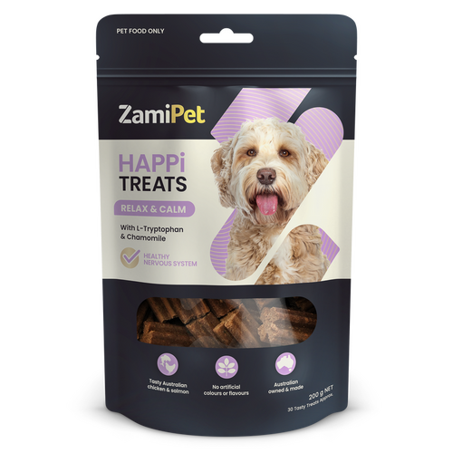 Happitreats Relax & Calm 30's (200g) Health Treats For Dogs By ZamiPet - New, Sealed